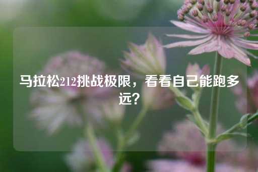 马拉松212挑战极限，看看自己能跑多远？-第1张图片-皇冠信用盘出租