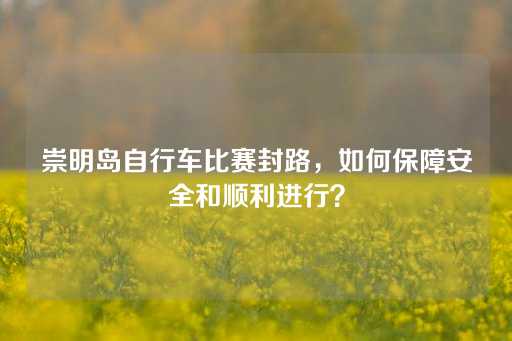 崇明岛自行车比赛封路，如何保障安全和顺利进行？